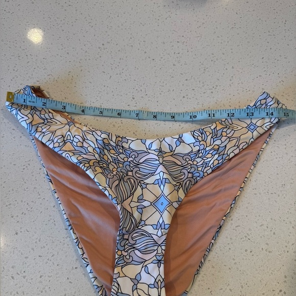 J. Crew Blues Bundle Curved-Waist Cheeky Bikini Bottom  High-Cut Leg Medium NEW - Picture 9 of 16